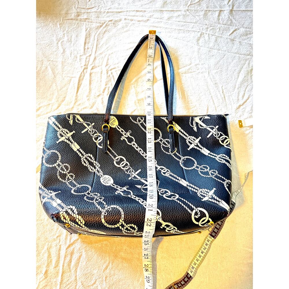 Lauren Ralph Lauren Navy Nautical Chain Rope Print